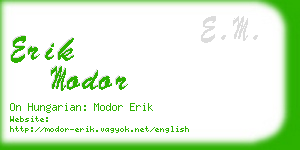 erik modor business card